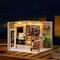 Wizardi Café Miniature Dollhouse Roombox Kit